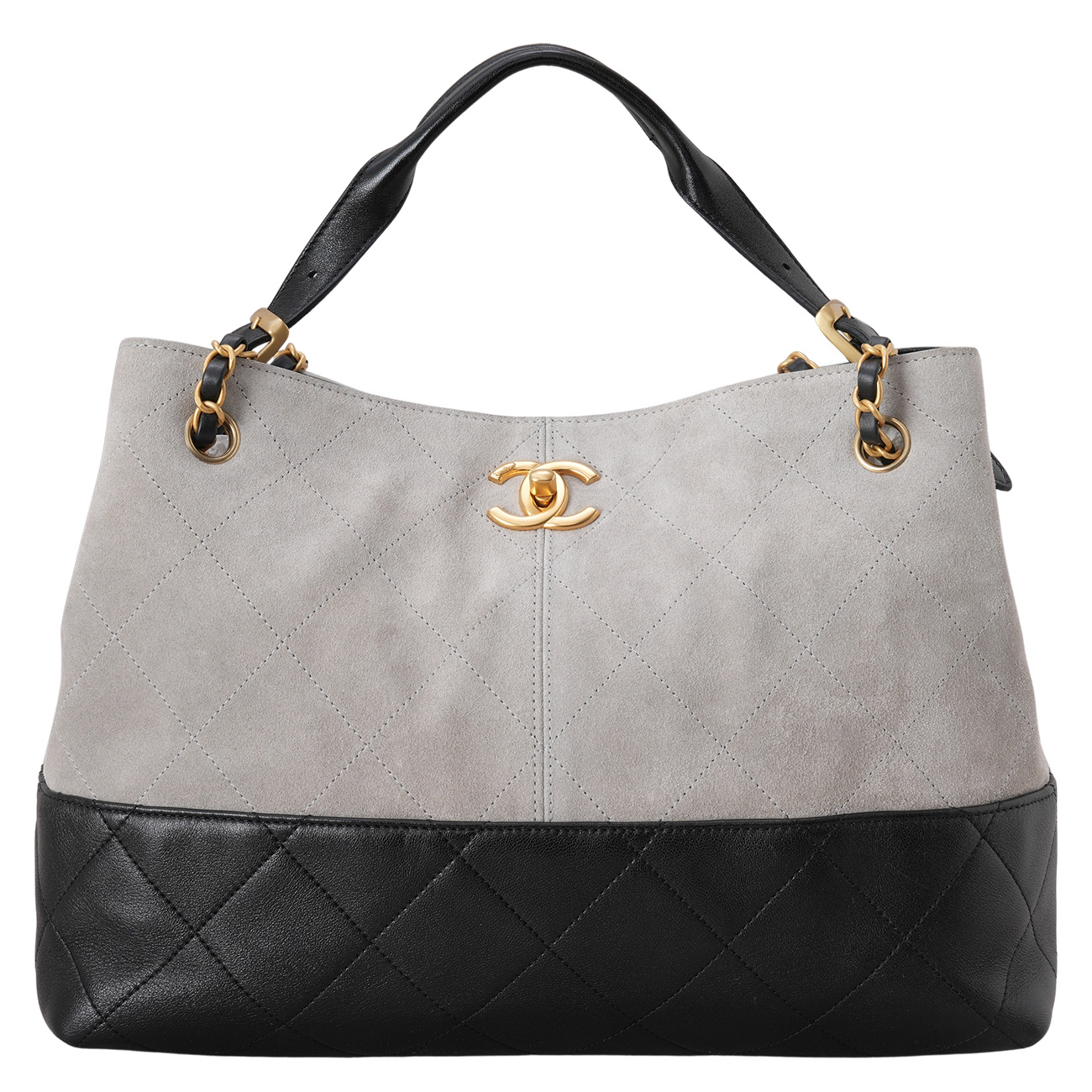 CHANEL(USED)샤넬 25A 공방 스웨이드 투톤 숄더백