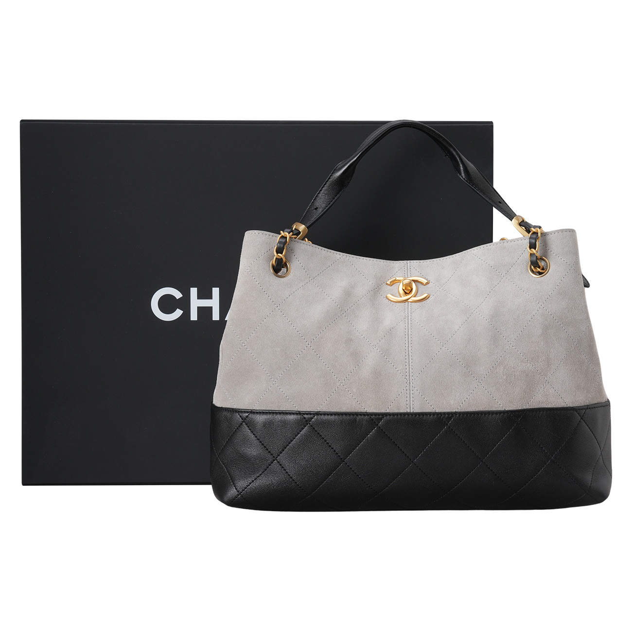 CHANEL(USED)샤넬 25A 공방 스웨이드 투톤 숄더백