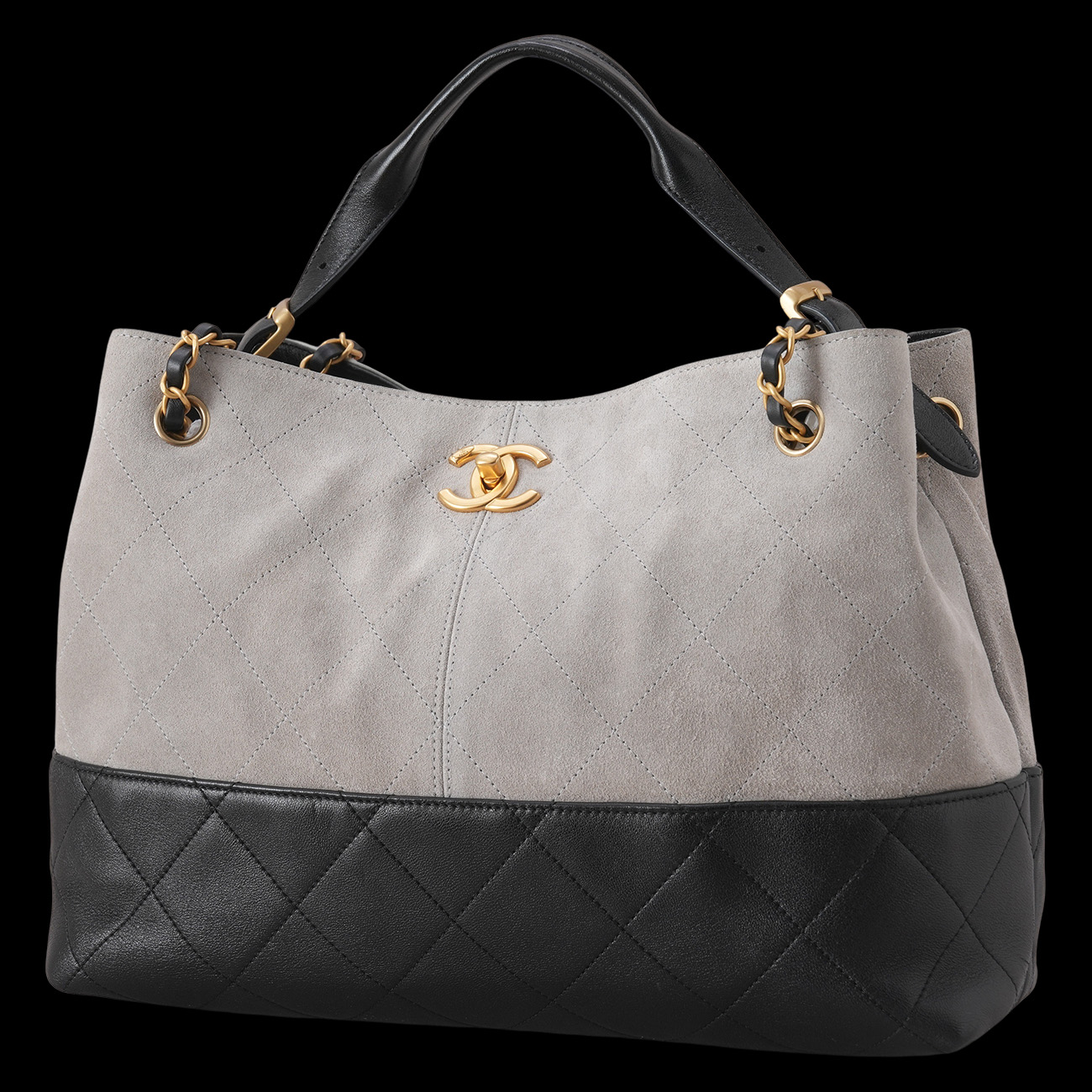 CHANEL(USED)샤넬 25A 공방 스웨이드 투톤 숄더백