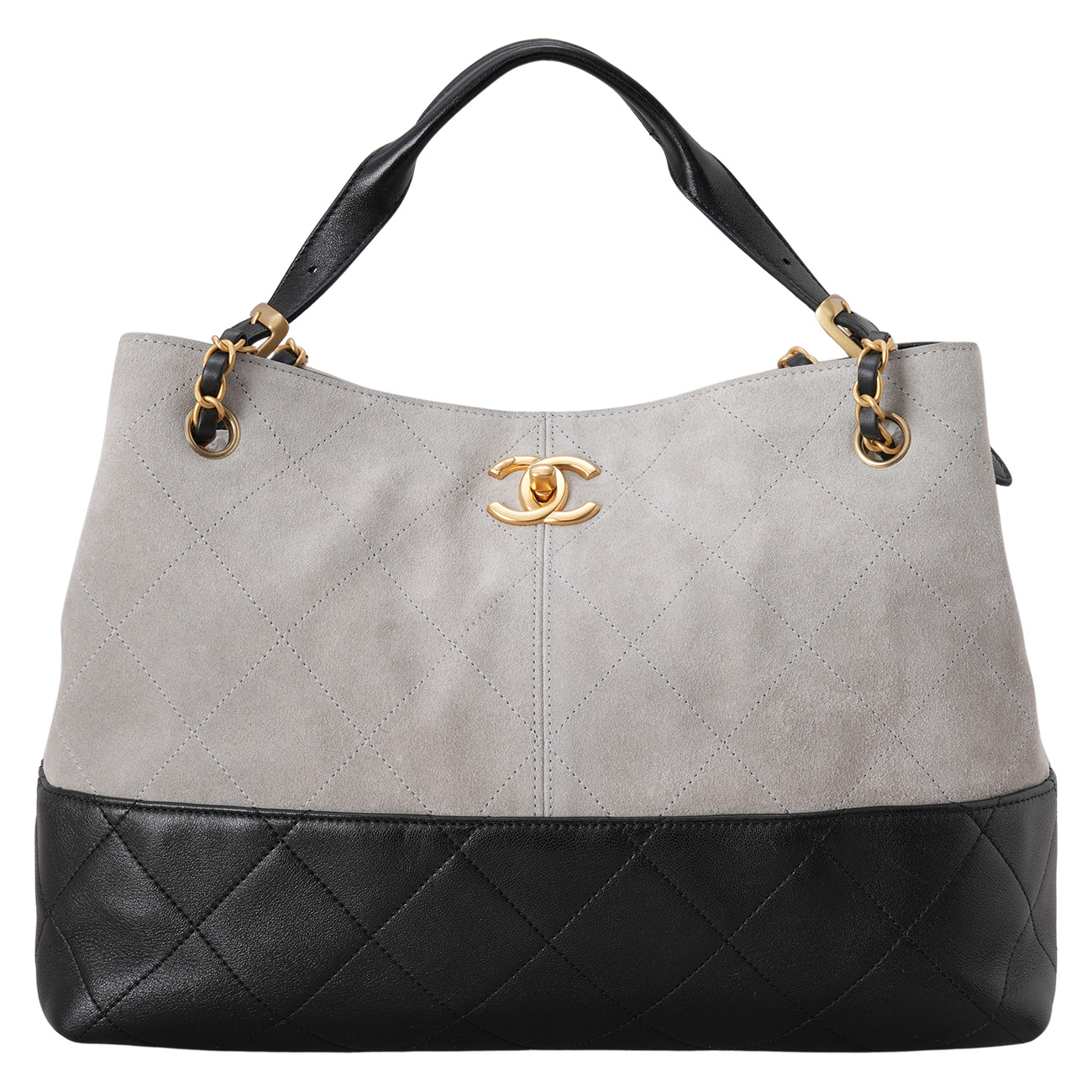 CHANEL(USED)샤넬 25A 공방 스웨이드 투톤 숄더백