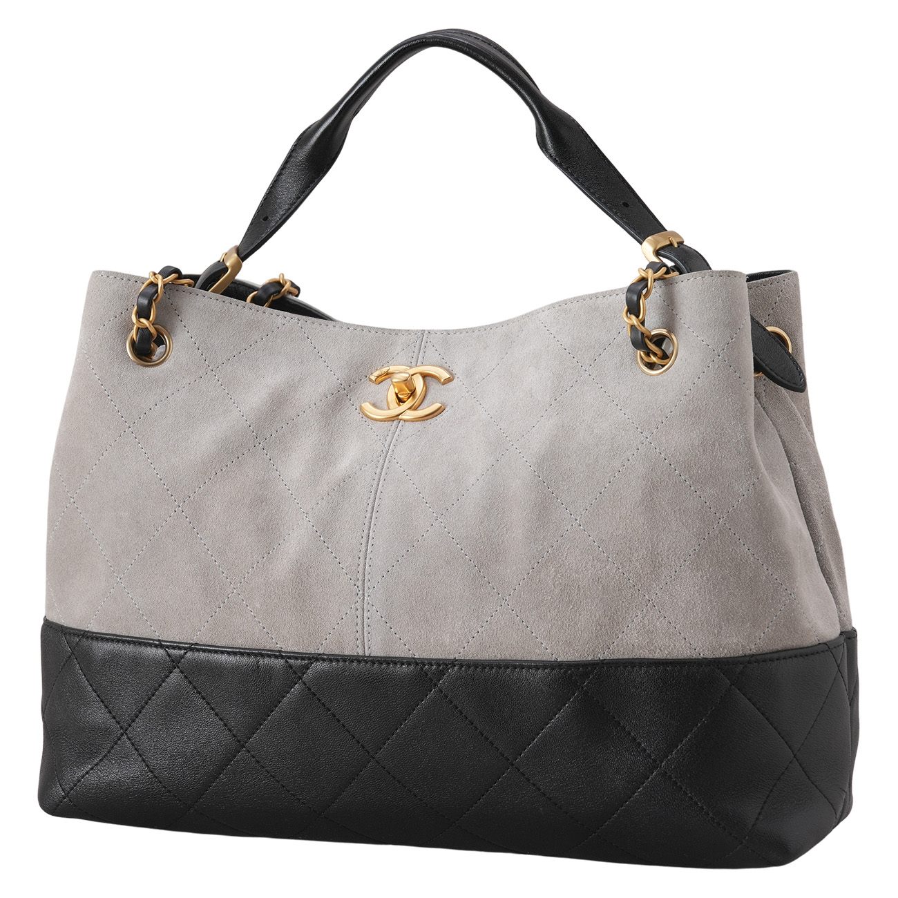 CHANEL(USED)샤넬 25A 공방 스웨이드 투톤 숄더백