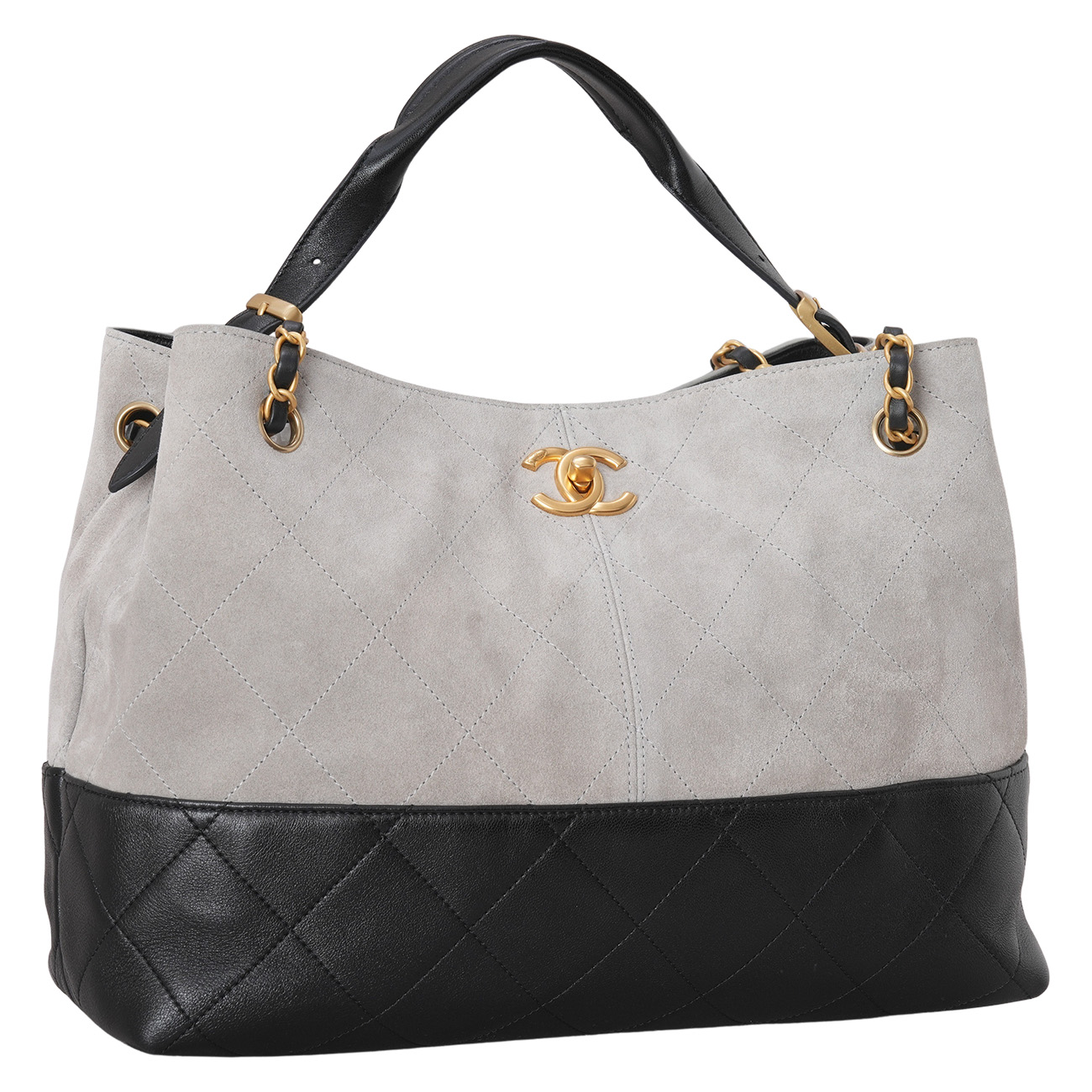 CHANEL(USED)샤넬 25A 공방 스웨이드 투톤 숄더백