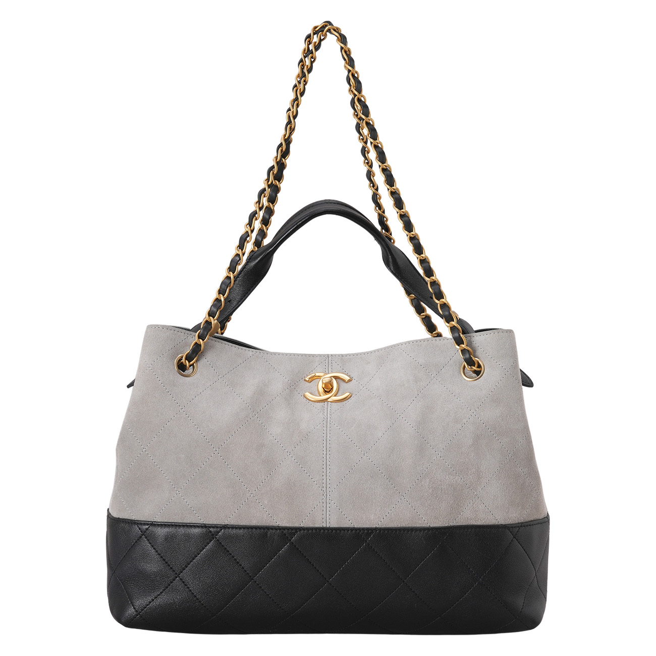CHANEL(USED)샤넬 25A 공방 스웨이드 투톤 숄더백