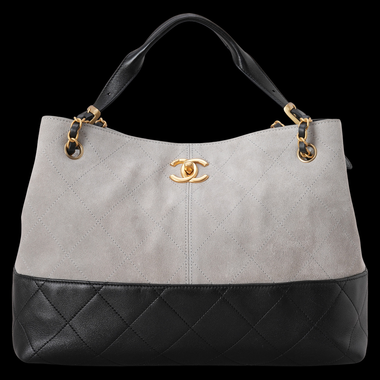 CHANEL(USED)샤넬 25A 공방 스웨이드 투톤 숄더백