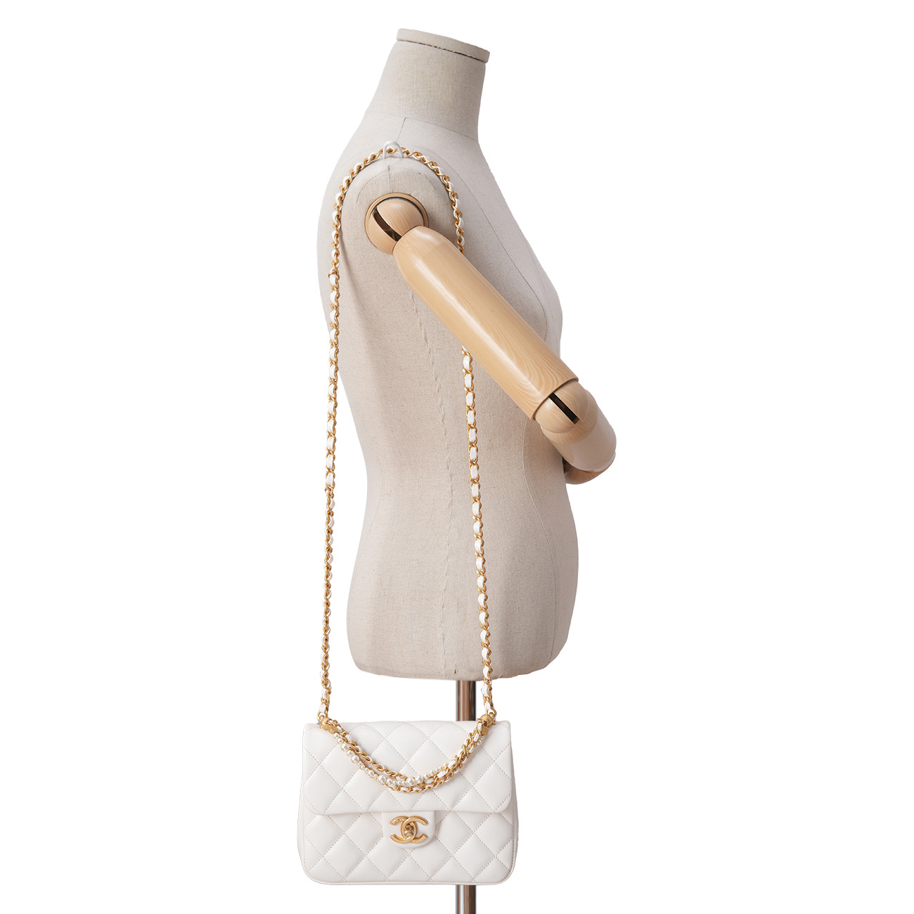 CHANEL(USED)샤넬 시즌 램스킨 체인 탑핸들 플랩백