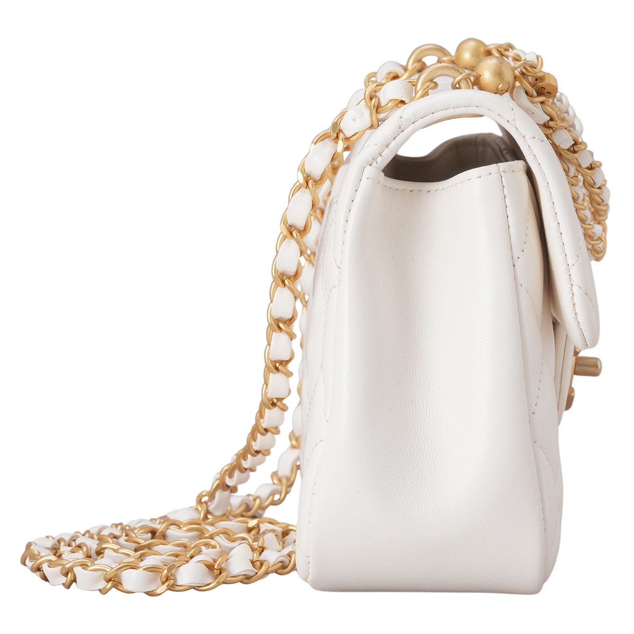 CHANEL(USED)샤넬 시즌 램스킨 체인 탑핸들 플랩백
