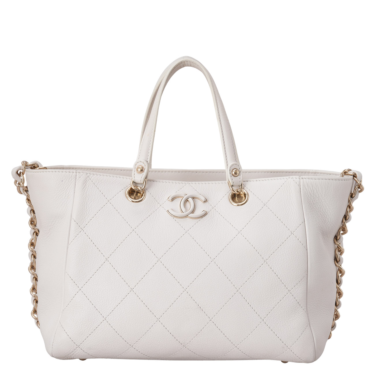 CHANEL(USED)샤넬 시즌 CC로고 토트 겸 숄더백