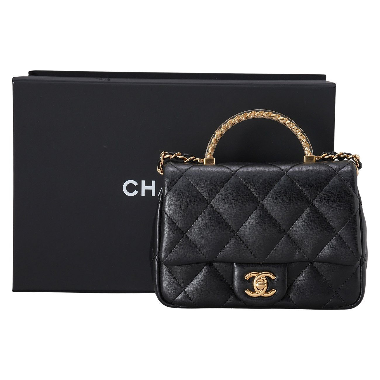 CHANEL(USED)샤넬 AS4848 시즌 탑핸들 미니 플랩백