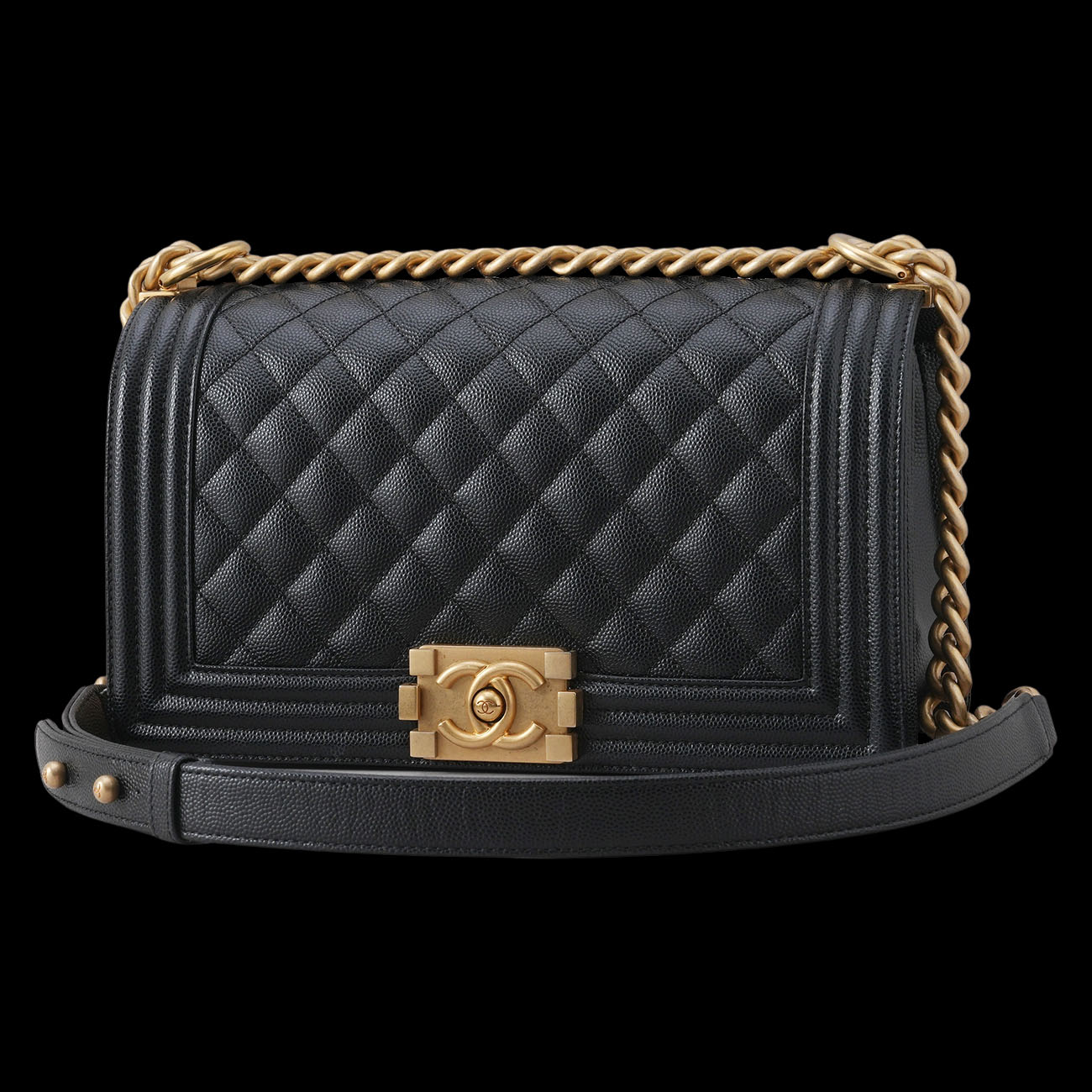 CHANEL(USED)샤넬 캐비어 보이샤넬 미듐 플랩백