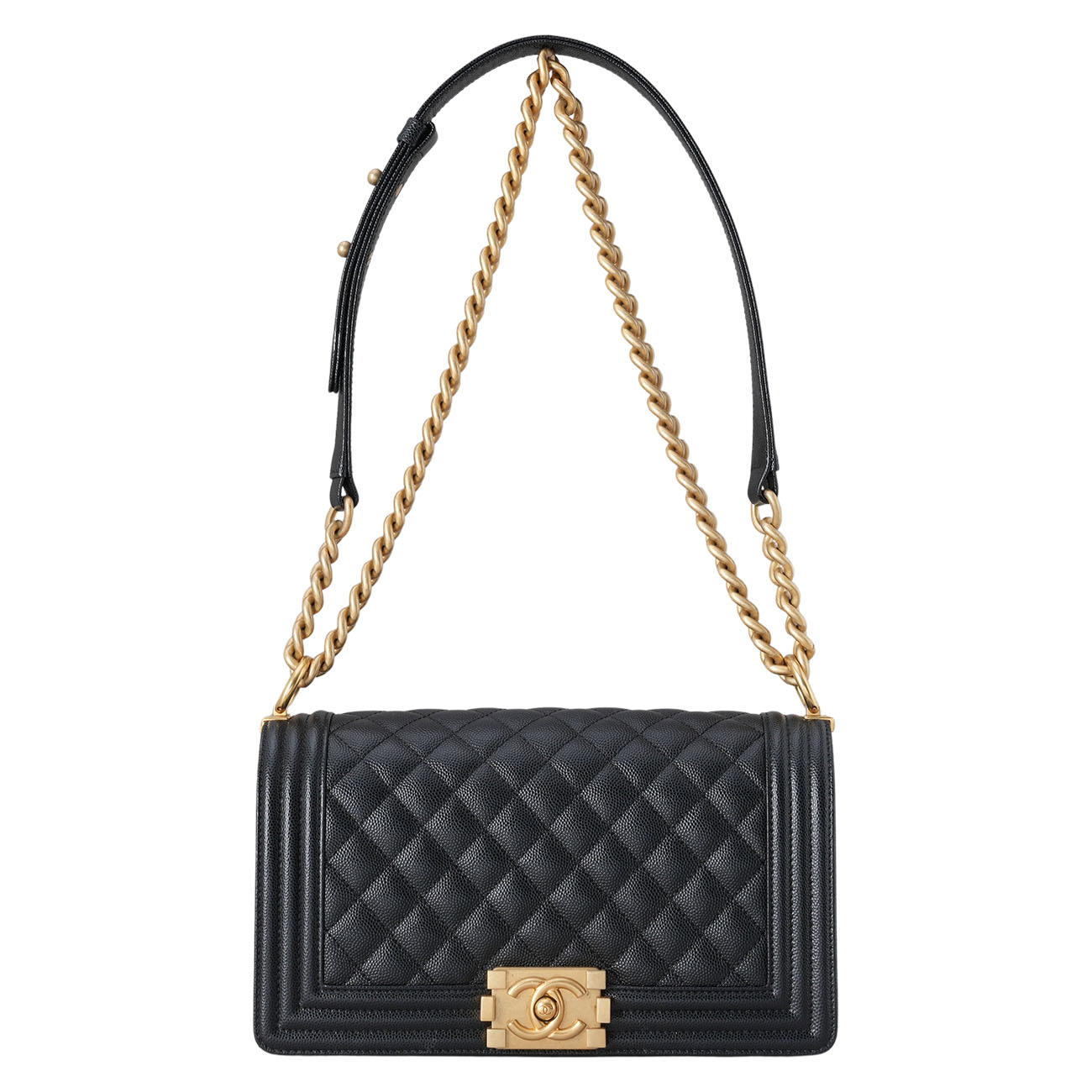 CHANEL(USED)샤넬 캐비어 보이샤넬 미듐 플랩백