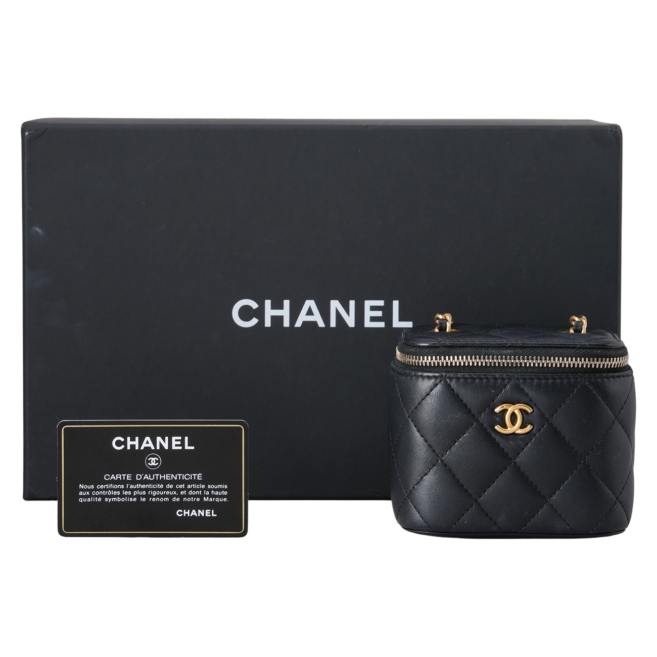 CHANEL(USED)샤넬 정사각 베니티 골든볼
