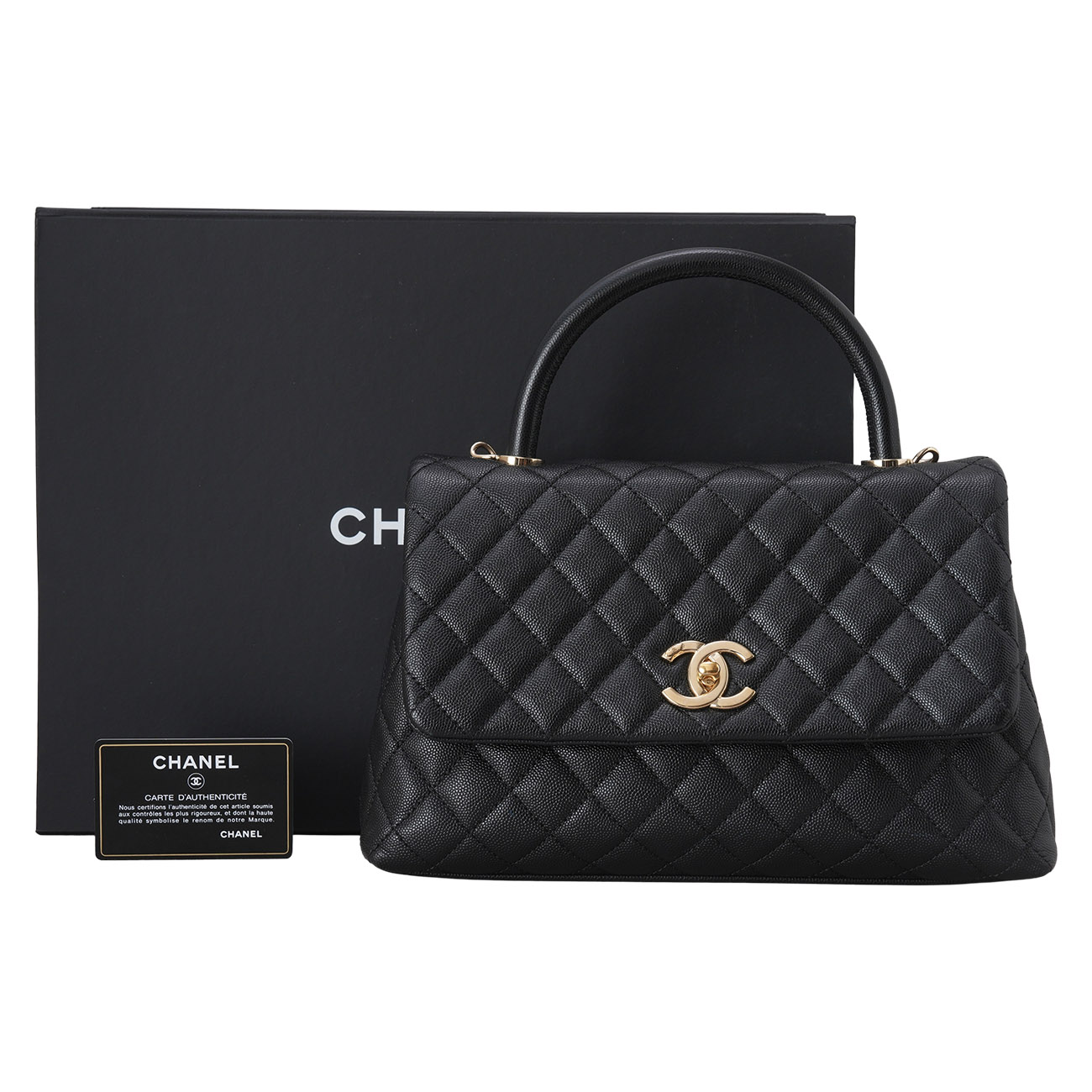 CHANEL(USED)샤넬 캐비어 코코핸들 미듐