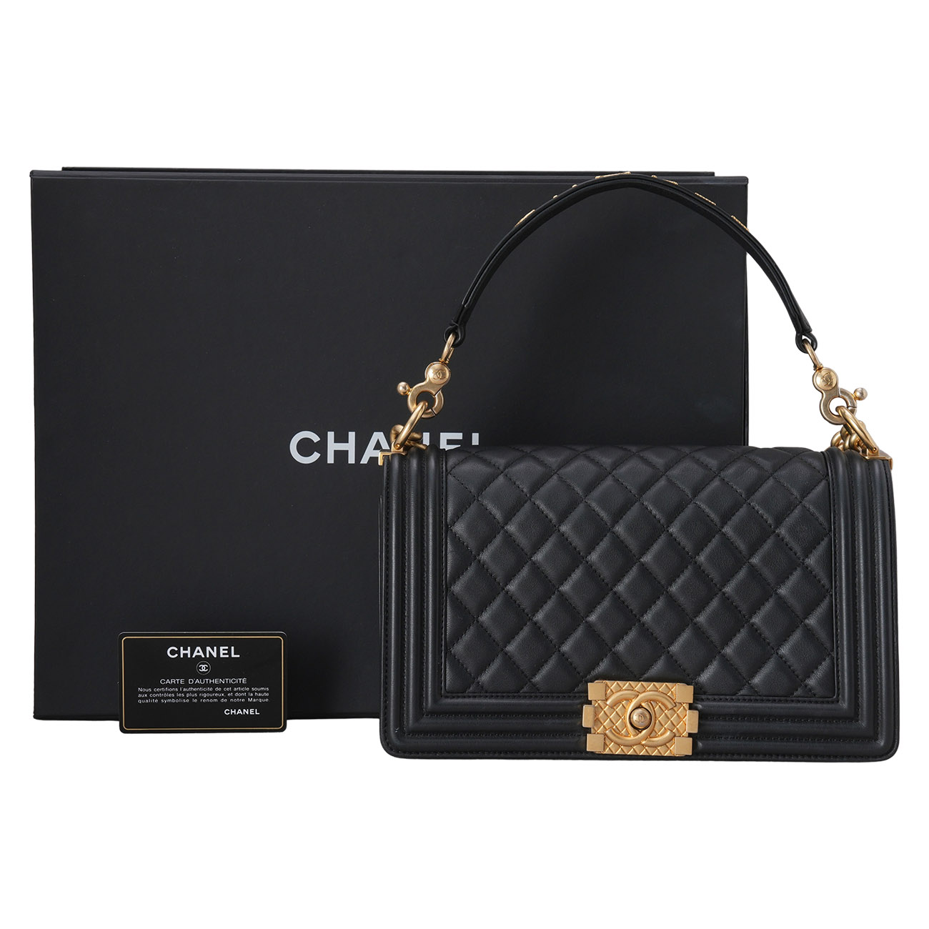 CHANEL(USED)샤넬 AS2118 시즌 램스킨 보이백 미듐