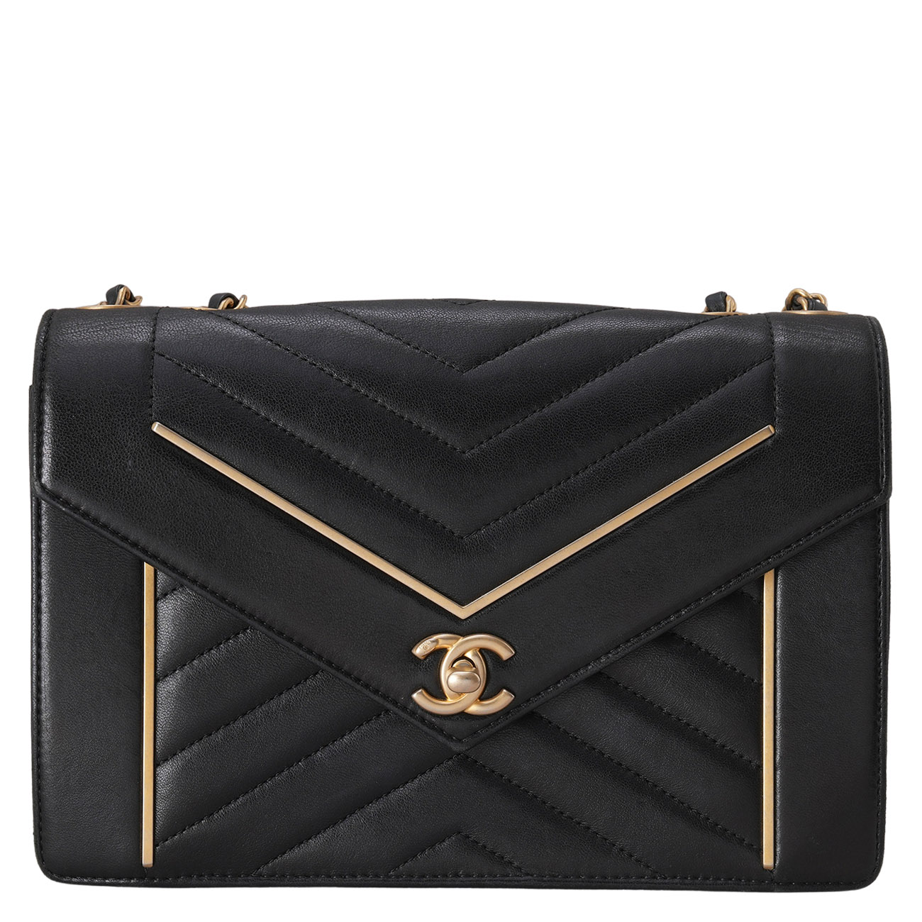 CHANEL(USED)샤넬 시즌 쉐브론 체인 플랩백