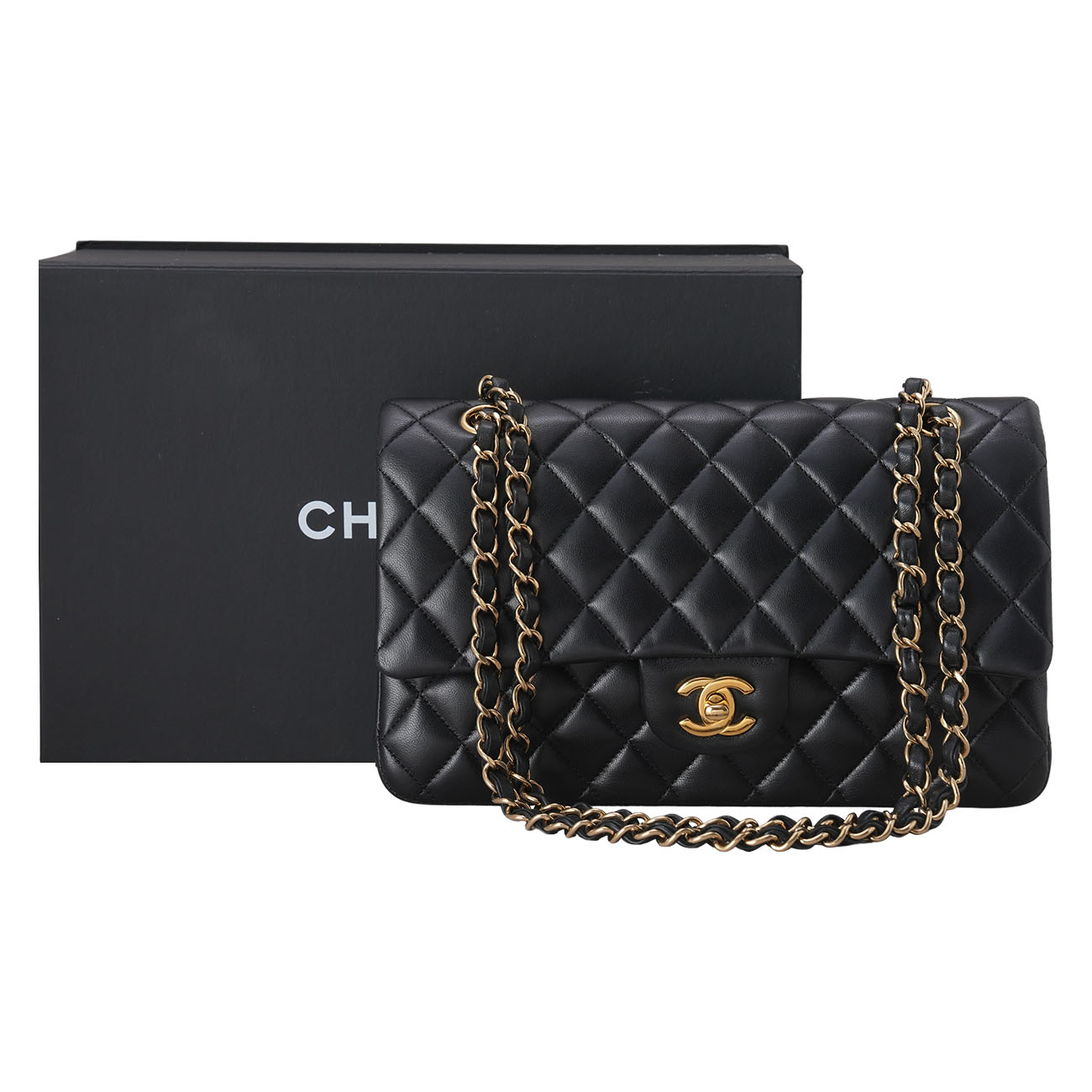 CHANEL(USED)샤넬 램스킨 클래식 미듐 플랩백