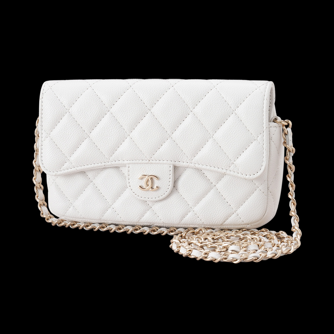 CHANEL(USED)샤넬 캐비어 더블 폰홀더백