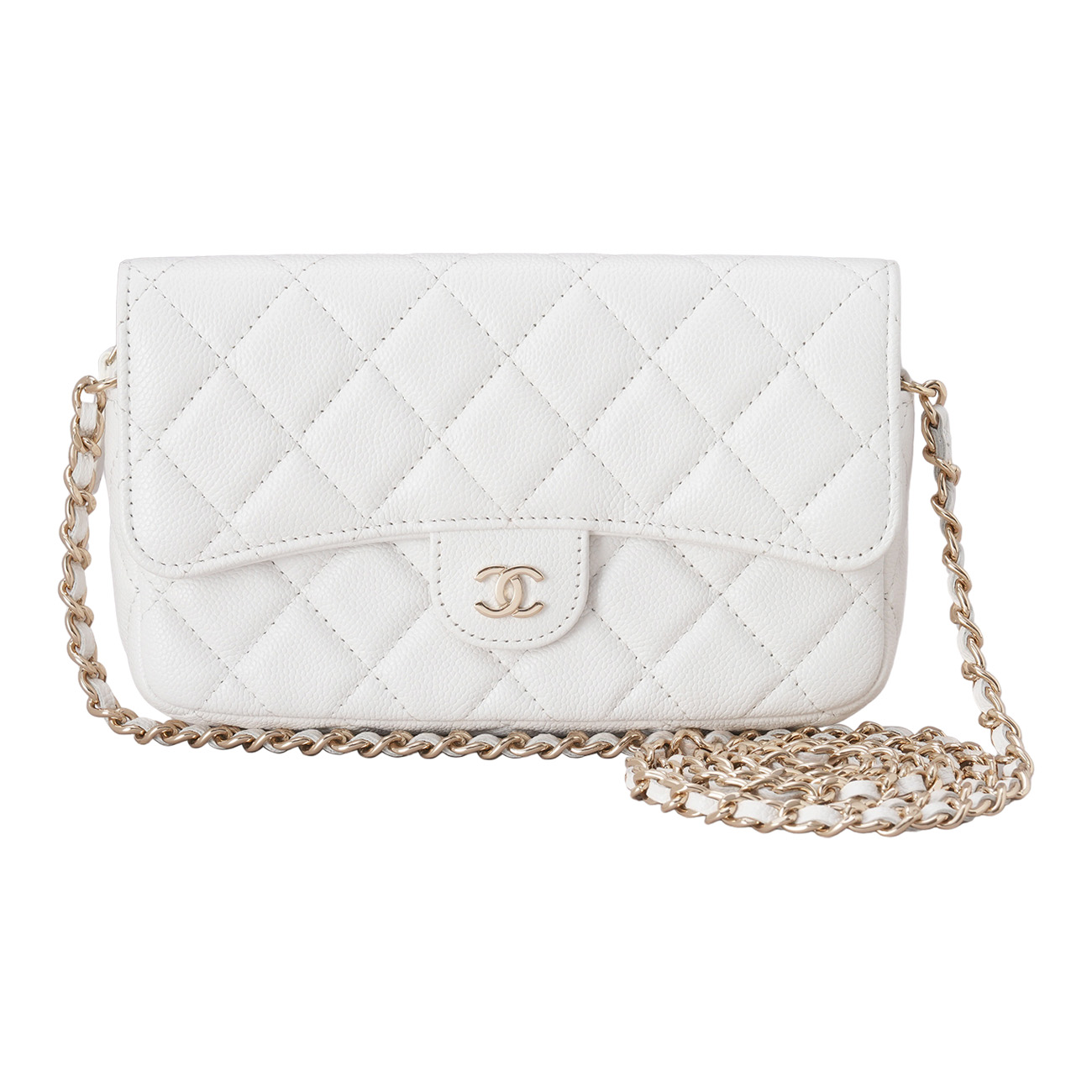 CHANEL(USED)샤넬 캐비어 더블 폰홀더백