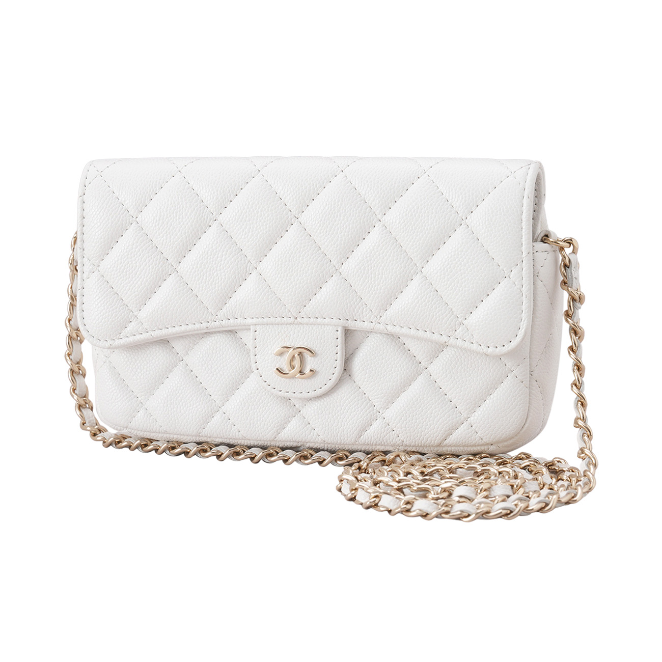 CHANEL(USED)샤넬 캐비어 더블 폰홀더백