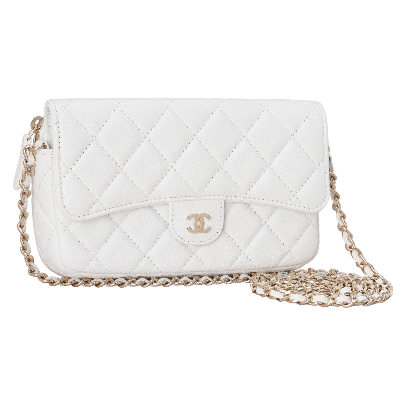 CHANEL(USED)샤넬 캐비어 더블 폰홀더백