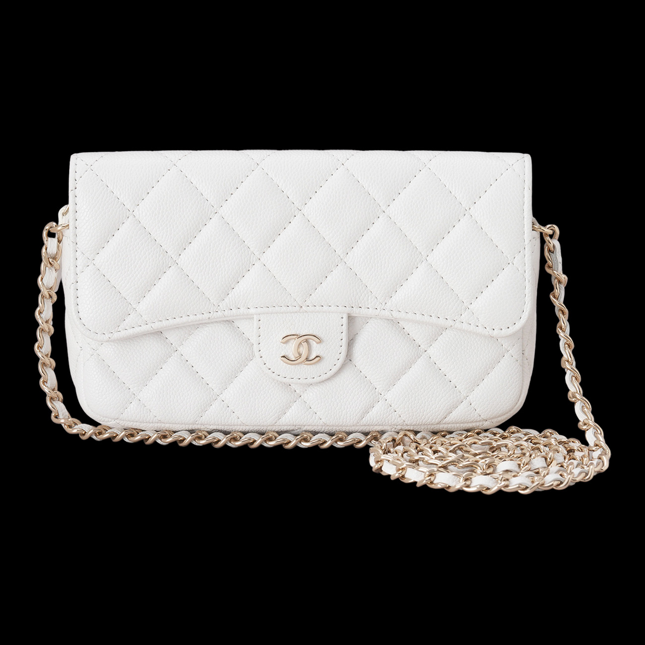 CHANEL(USED)샤넬 캐비어 더블 폰홀더백