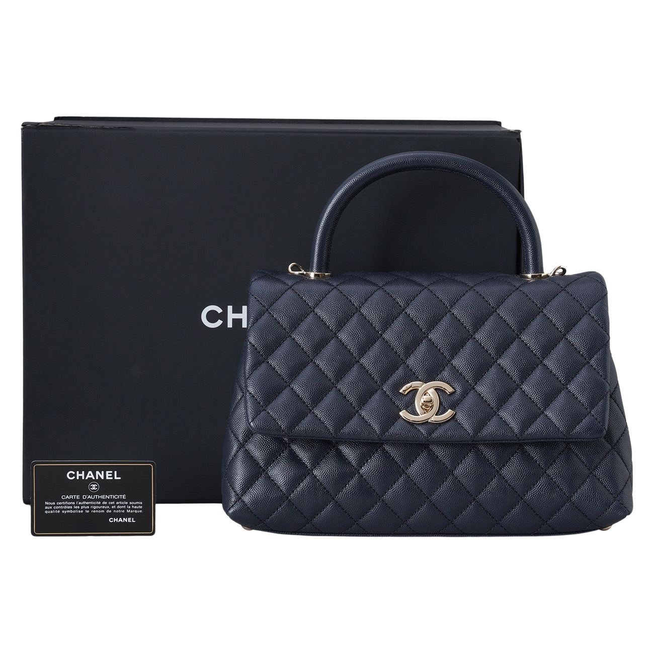 CHANEL(USED)샤넬 캐비어 코코핸들 미듐