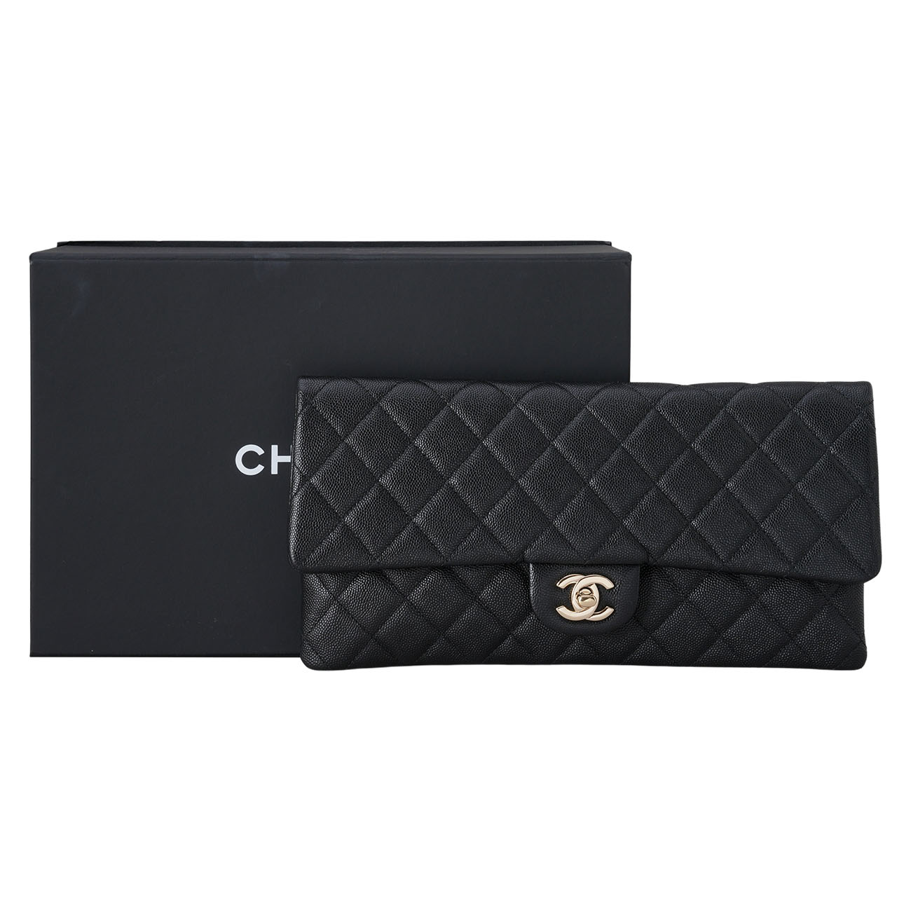CHANEL(USED)샤넬 AS2527 캐비어 클래식 이브닝 클러치