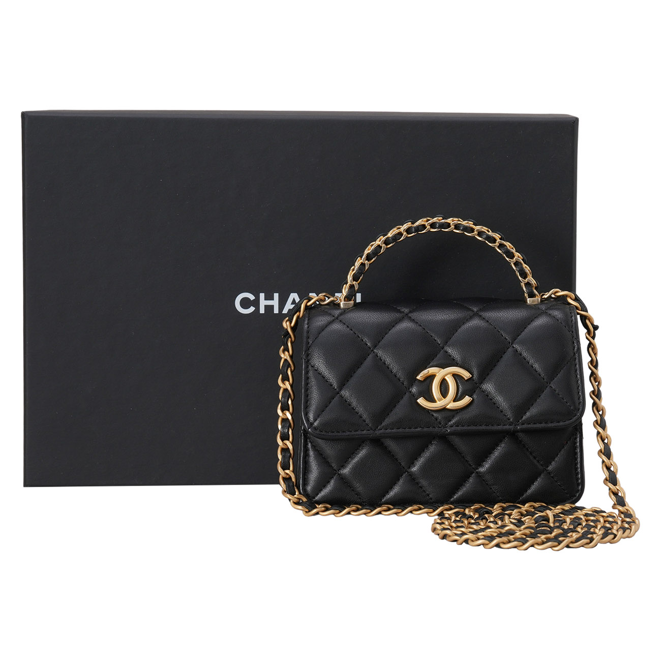 CHANEL(USED)샤넬 AP3010 체인 탑핸들 미니 크로스백