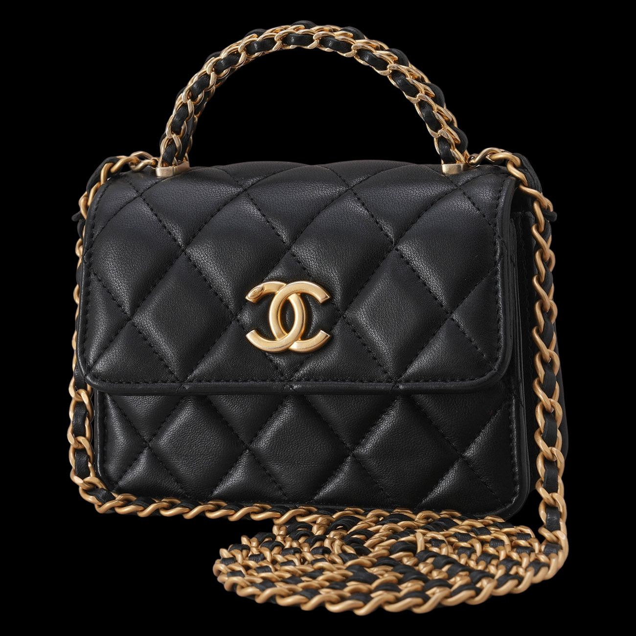 CHANEL(USED)샤넬 AP3010 체인 탑핸들 미니 크로스백