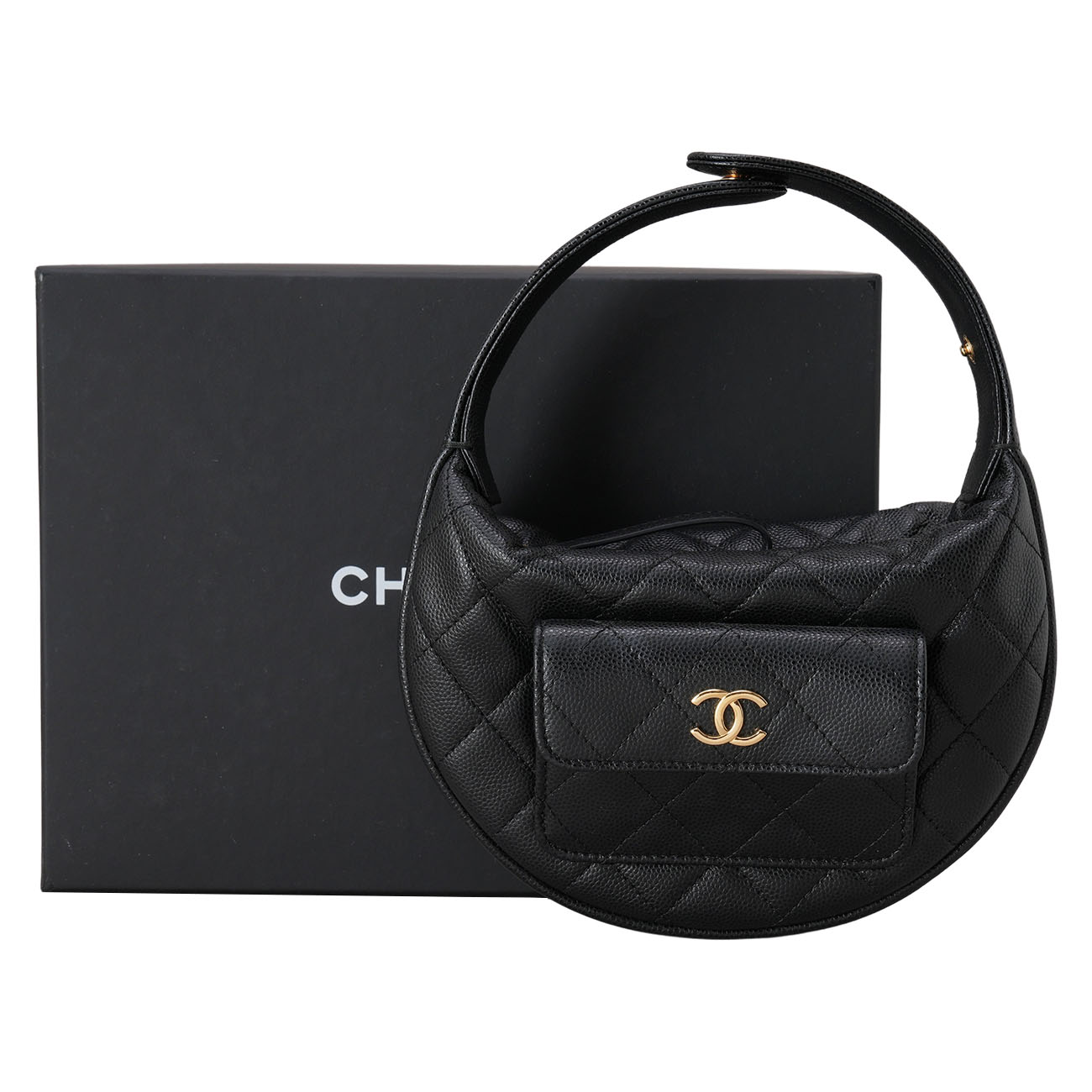 CHANEL(USED)샤넬 AP3467 시즌 캐비어 미니 호보백
