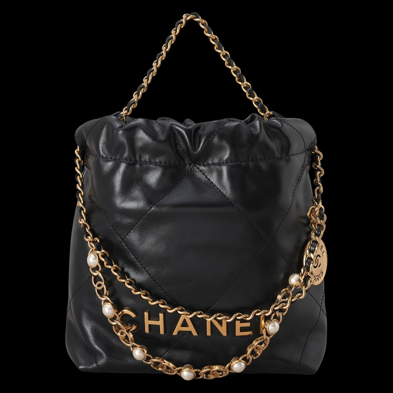 CHANEL(USED)샤넬 시즌 진주 체인 22백 미니
