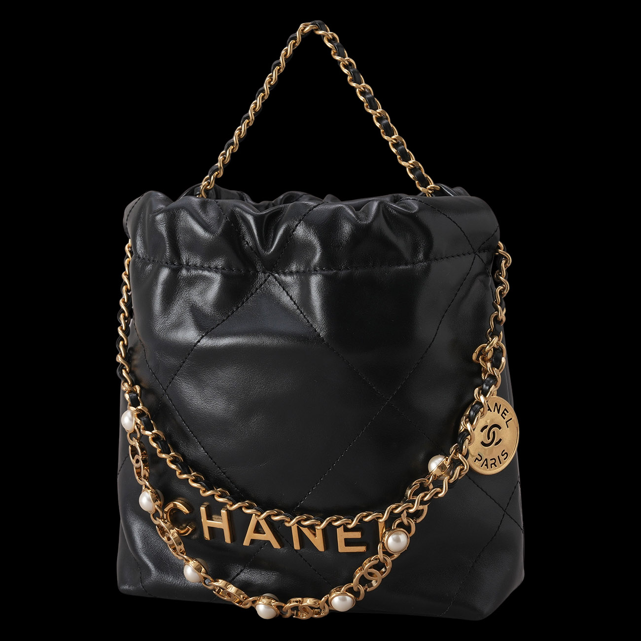 CHANEL(USED)샤넬 시즌 진주 체인 22백 미니