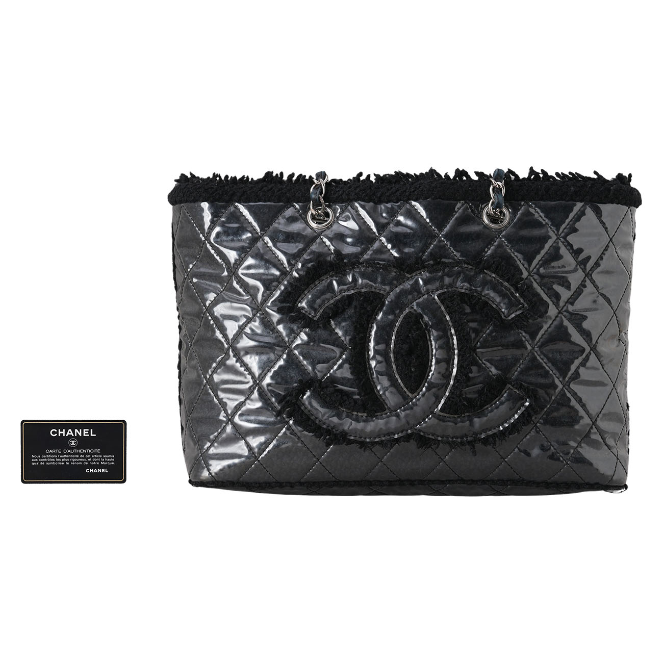 CHANEL(USED)샤넬 시즌 PVC 프린지 체인 숄더백