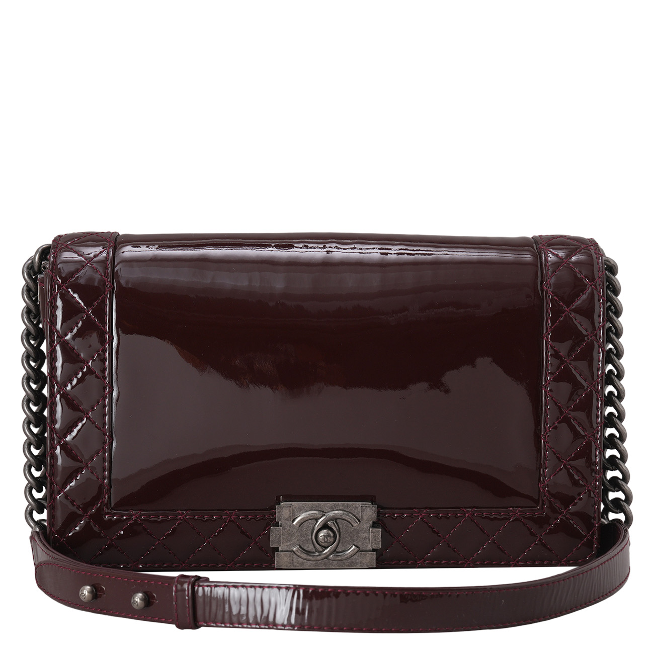 CHANEL(USED)샤넬 시즌 페이던트 보이샤넬 뉴미듐 체인 숄더백