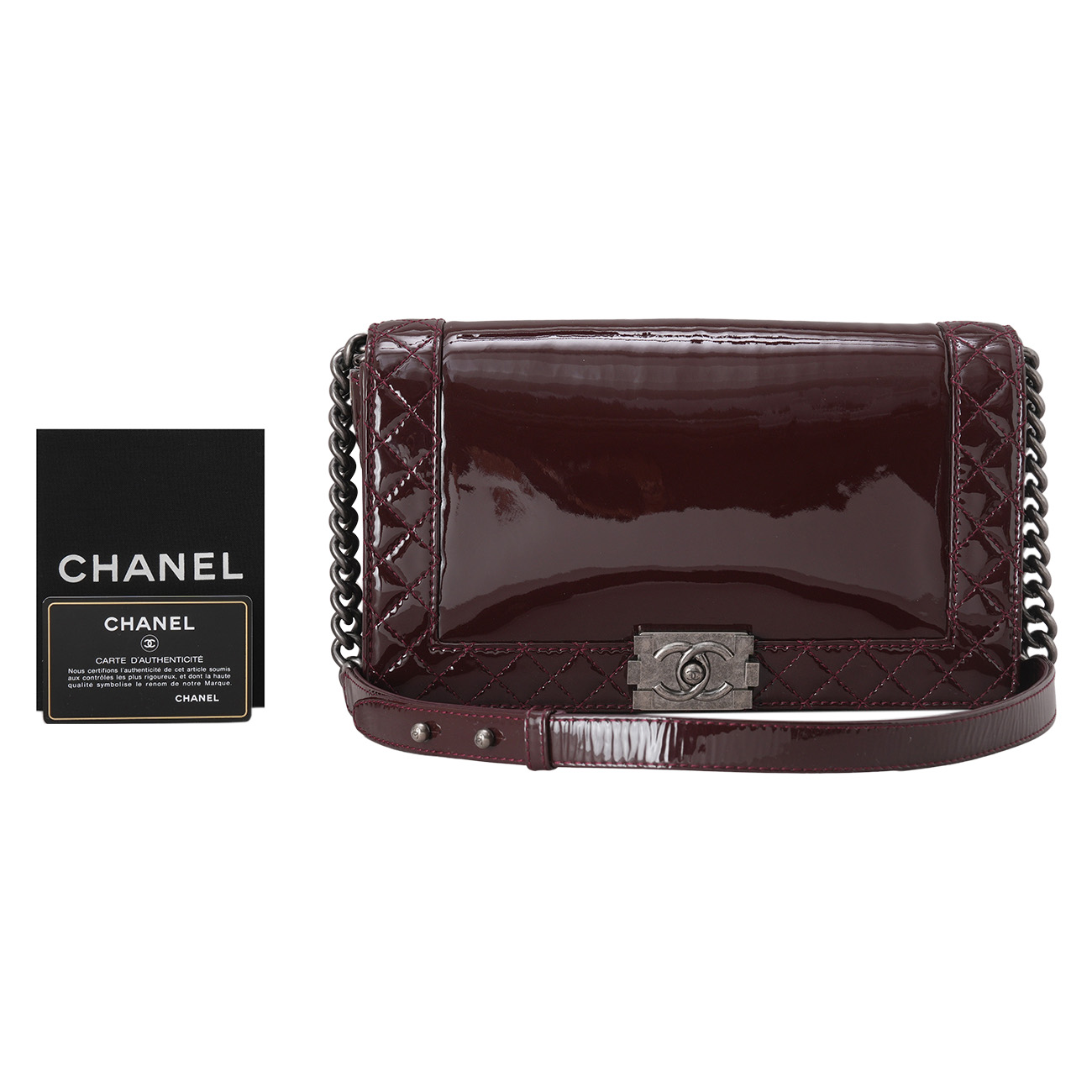 CHANEL(USED)샤넬 시즌 페이던트 보이샤넬 뉴미듐 체인 숄더백