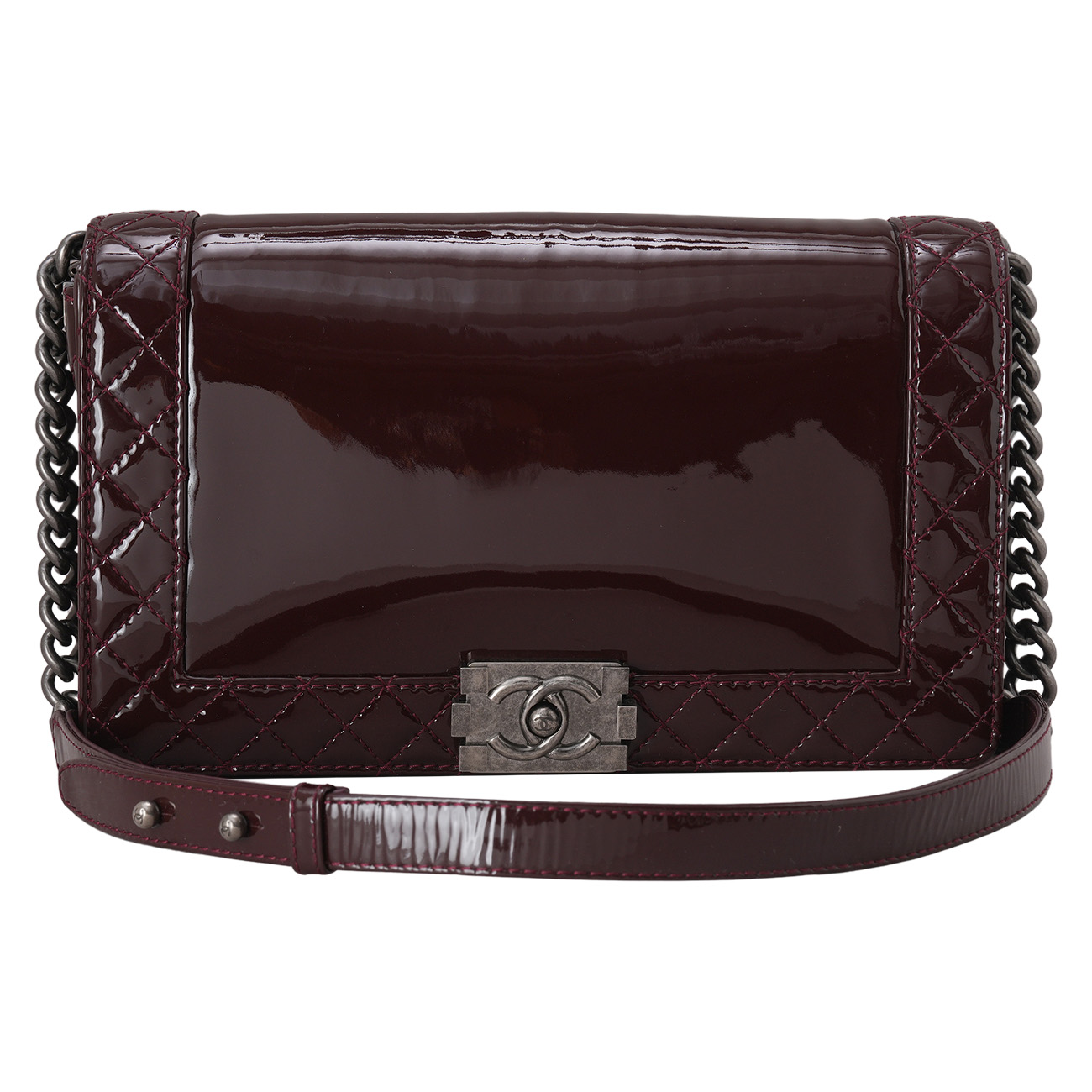 CHANEL(USED)샤넬 시즌 페이던트 보이샤넬 뉴미듐 체인 숄더백
