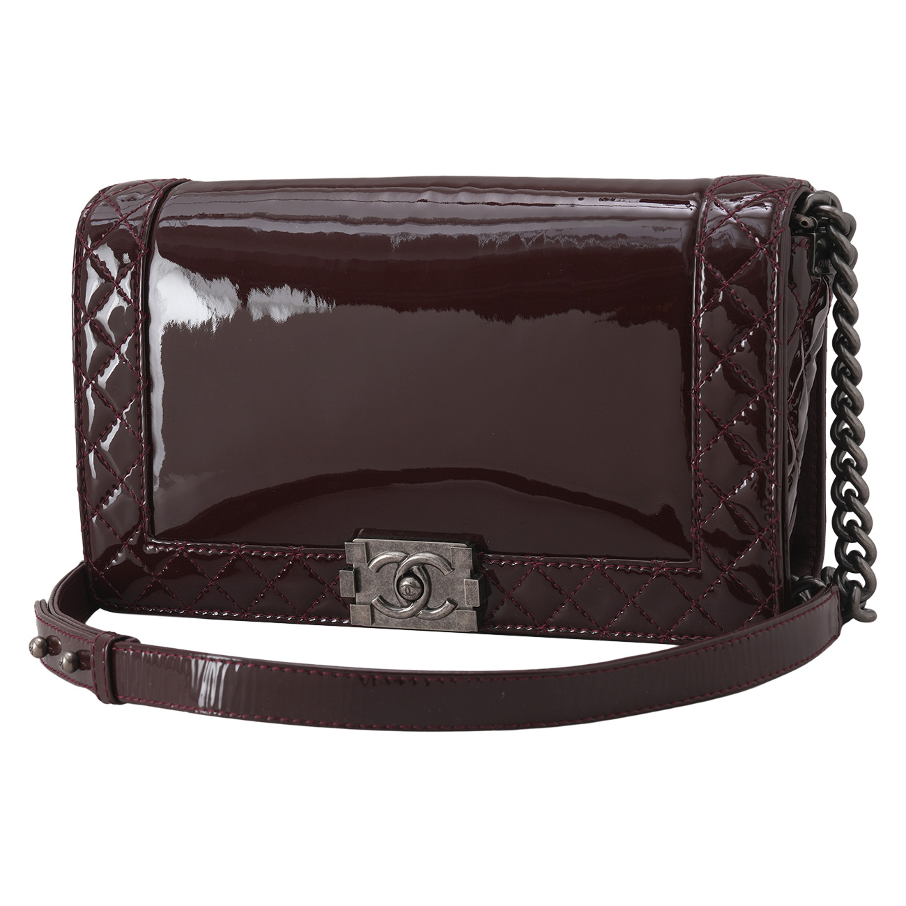 CHANEL(USED)샤넬 시즌 페이던트 보이샤넬 뉴미듐 체인 숄더백