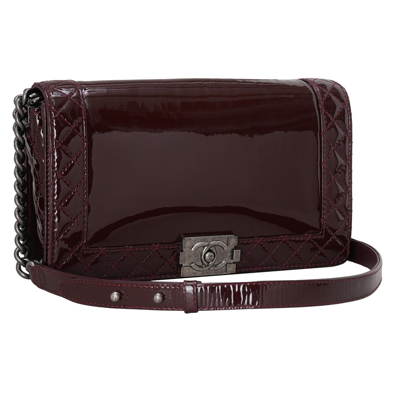 CHANEL(USED)샤넬 시즌 페이던트 보이샤넬 뉴미듐 체인 숄더백