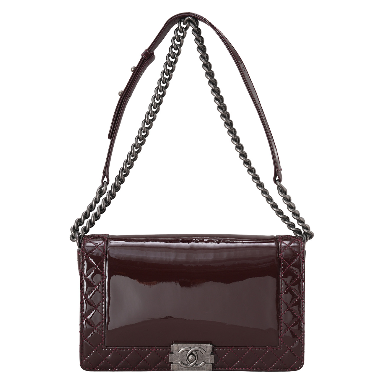 CHANEL(USED)샤넬 시즌 페이던트 보이샤넬 뉴미듐 체인 숄더백