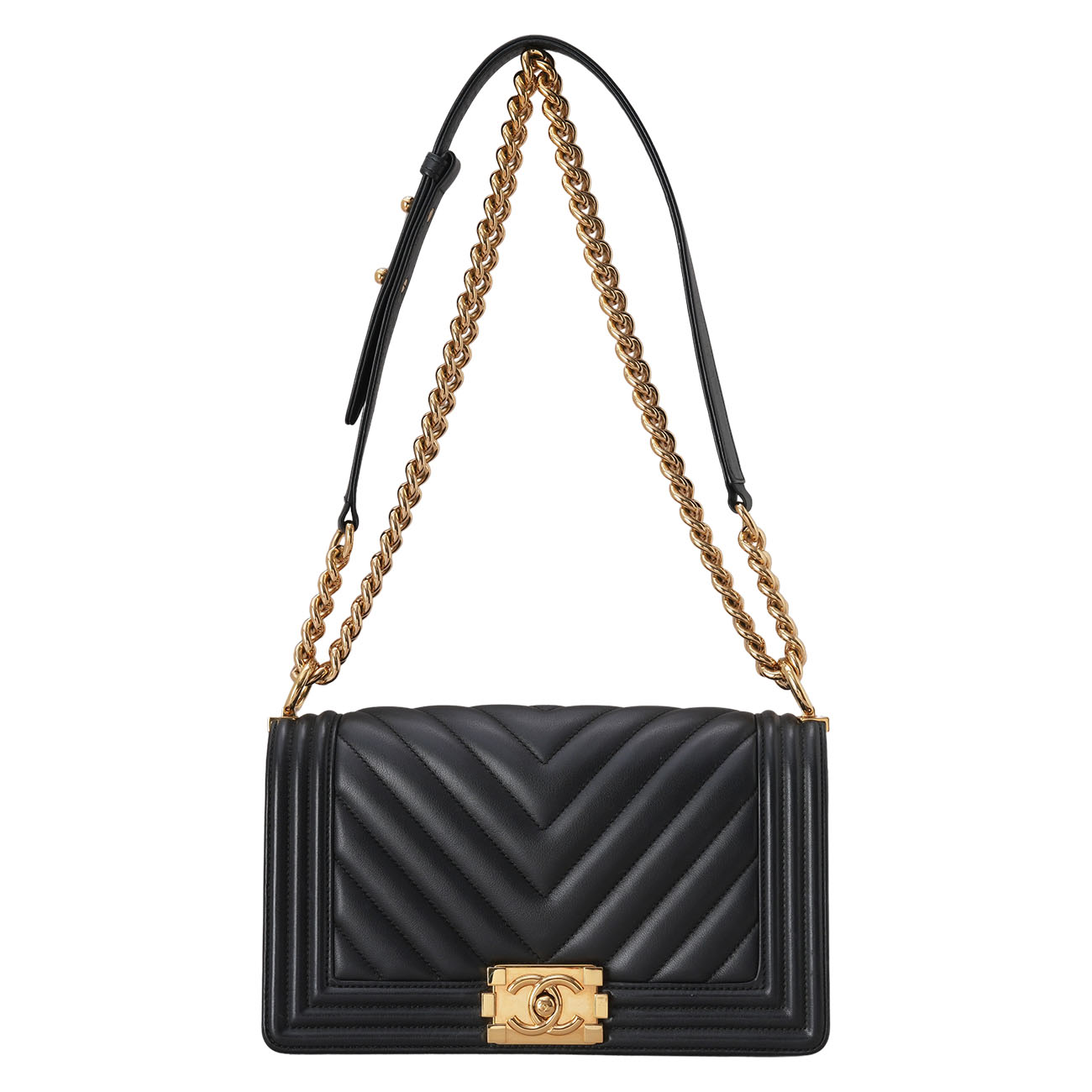CHANEL(USED)샤넬 쉐브론 보이샤넬 미듐 플랩백