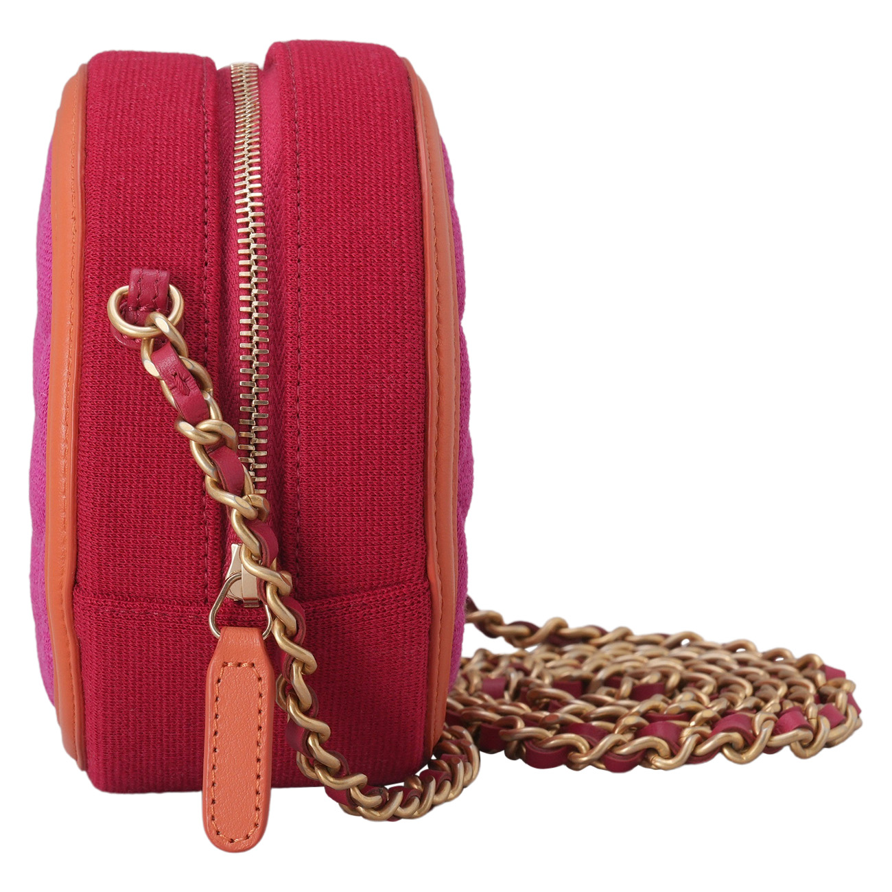 CHANEL(USED)샤넬 패브릭 라운드 크로스백