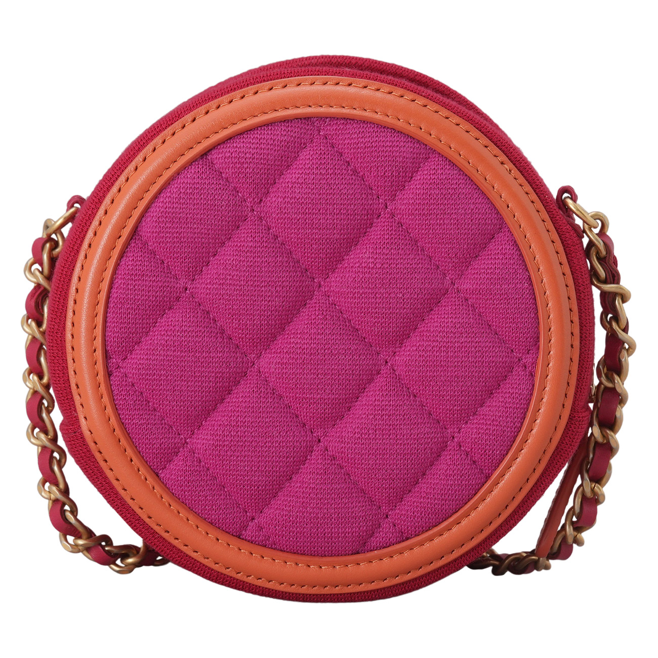 CHANEL(USED)샤넬 패브릭 라운드 크로스백