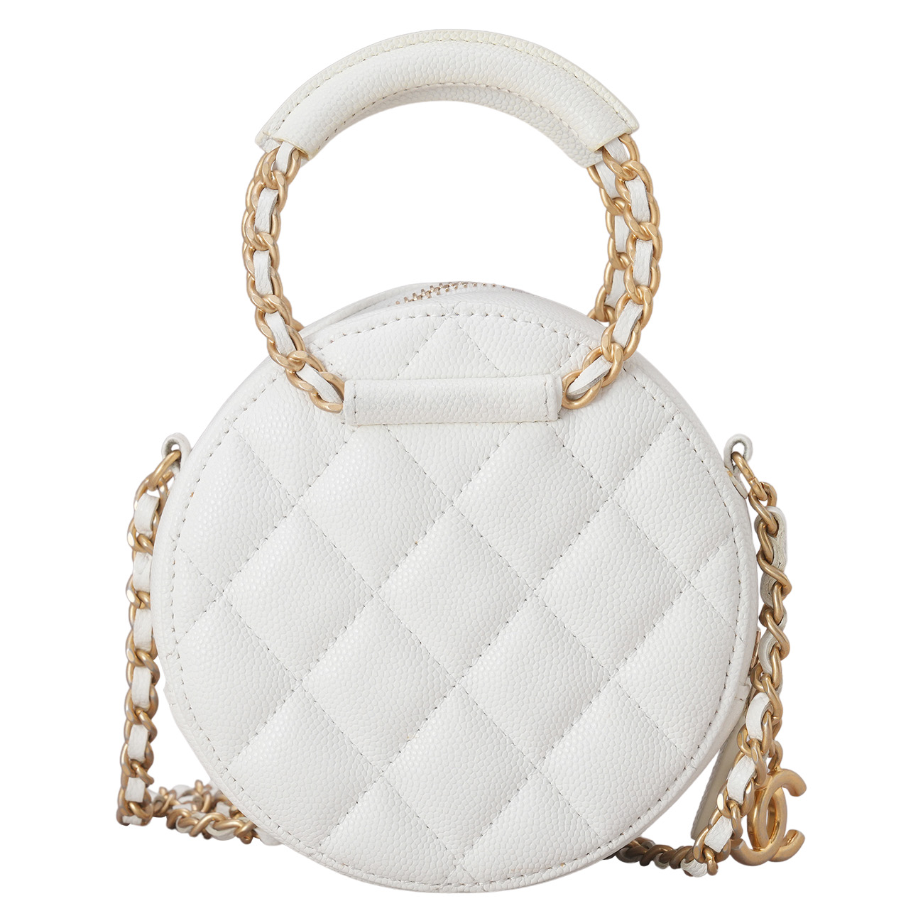 CHANEL(USED)샤넬 캐비어 라운드 탑핸들 크로스백