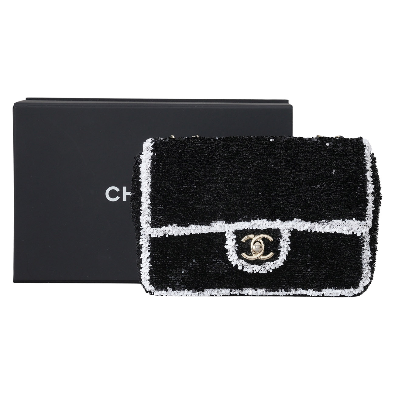 CHANEL(USED)샤넬 AS4561 시즌 스팽글 체인 플랩백
