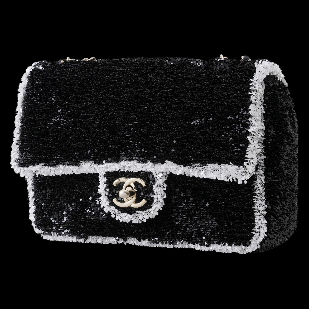 CHANEL(USED)샤넬 AS4561 시즌 스팽글 체인 플랩백