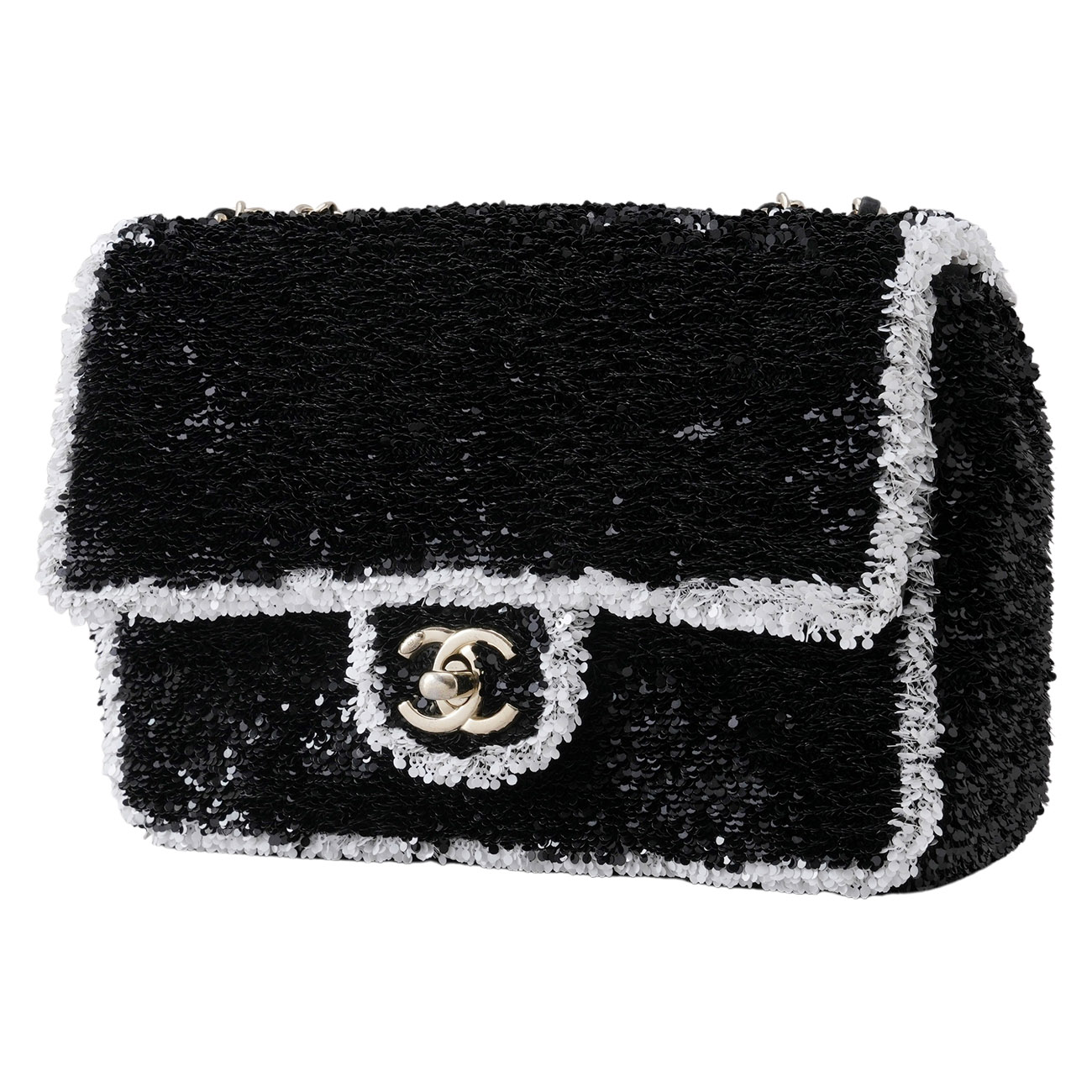 CHANEL(USED)샤넬 AS4561 시즌 스팽글 체인 플랩백