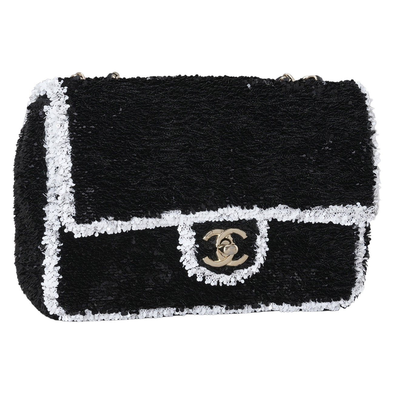 CHANEL(USED)샤넬 AS4561 시즌 스팽글 체인 플랩백