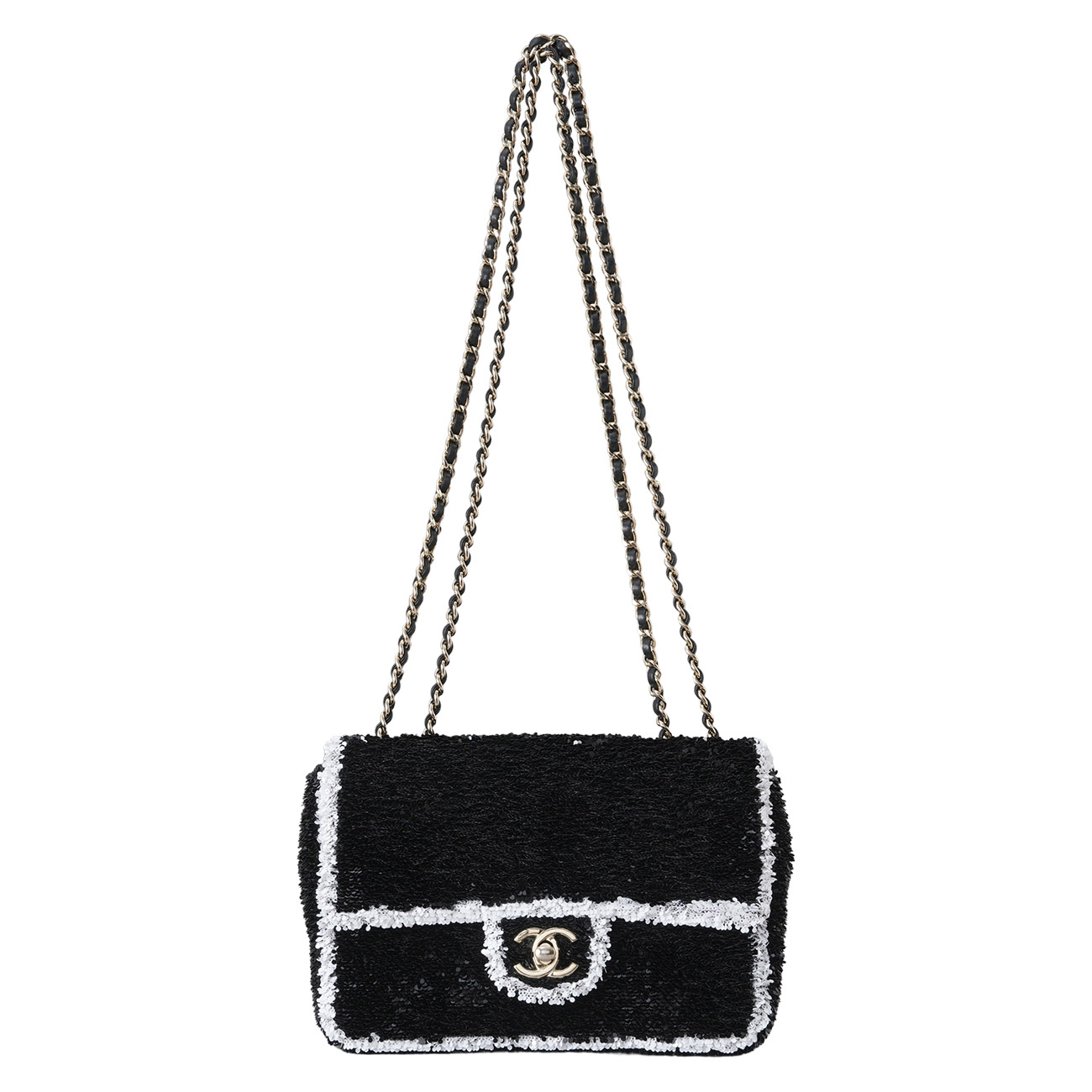 CHANEL(USED)샤넬 AS4561 시즌 스팽글 체인 플랩백