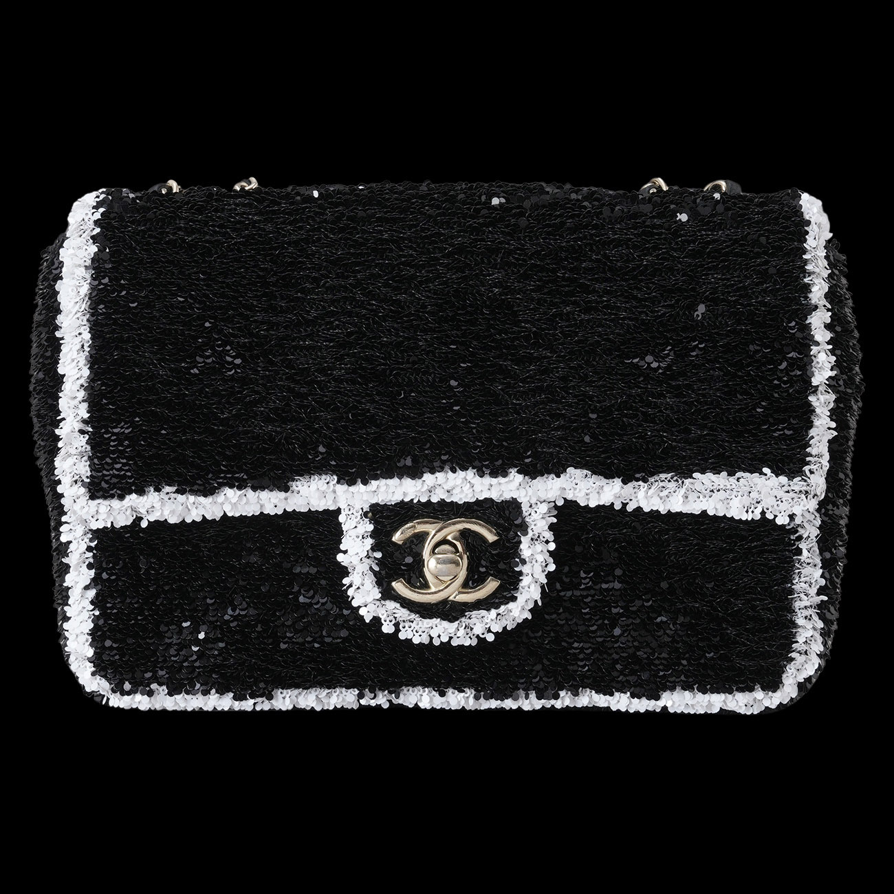 CHANEL(USED)샤넬 AS4561 시즌 스팽글 체인 플랩백