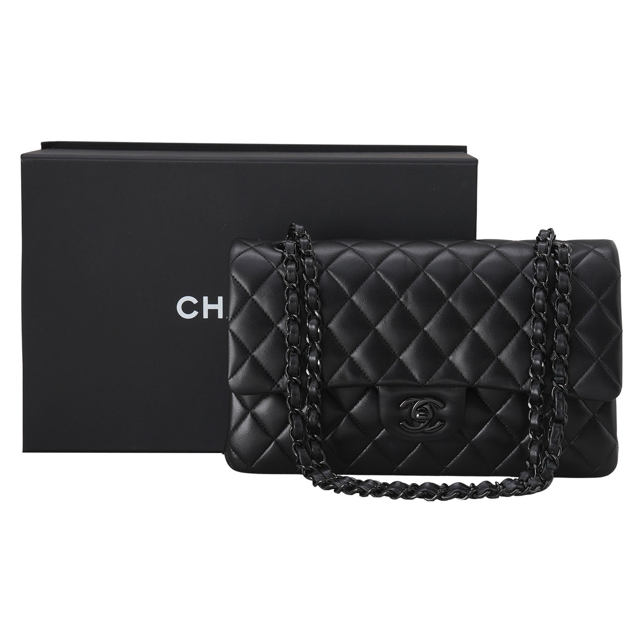 CHANEL(USED)샤넬 램스킨 클래식 미듐 플랩백