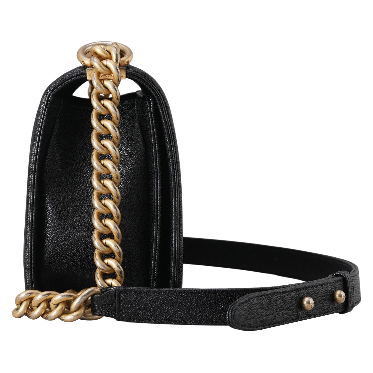 CHANEL(USED)샤넬 캐비어 쉐브론 보이샤넬 미듐 플랩백